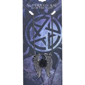 Supernatural Anti-Possession Wings Pendant Necklace Hot Topic Winchester Castiel